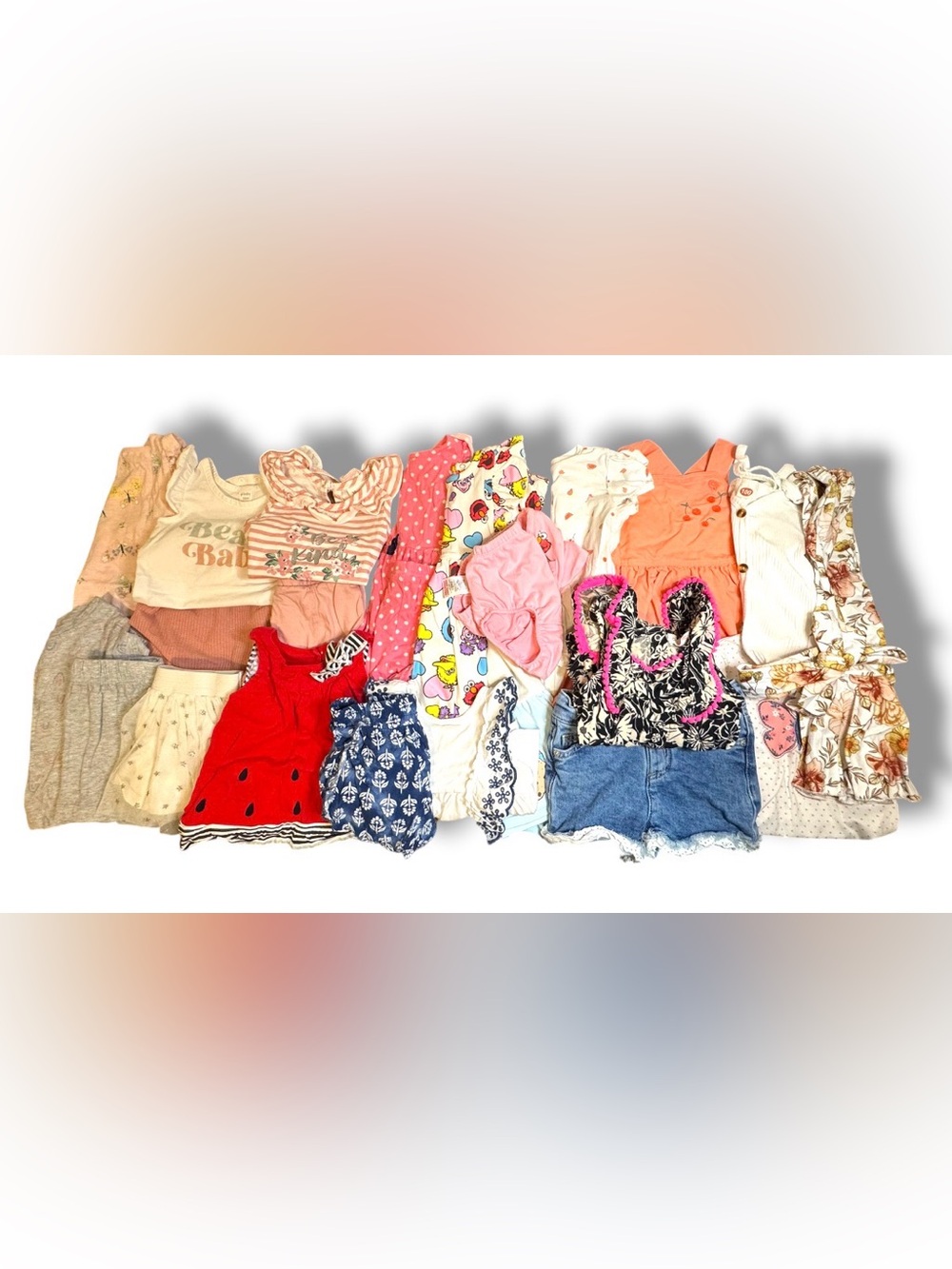 18M Girls Mixed Clothing Lot/ Bundle/ Assorted Brands - Pink, Blue, Red